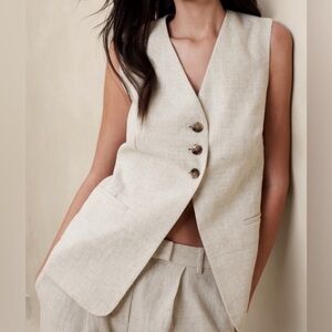 Banana Republic Beige Linen Vest Top (New With Tags)